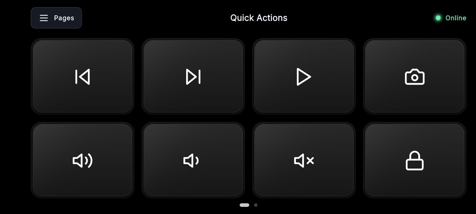 MDeck mobile remote app interface